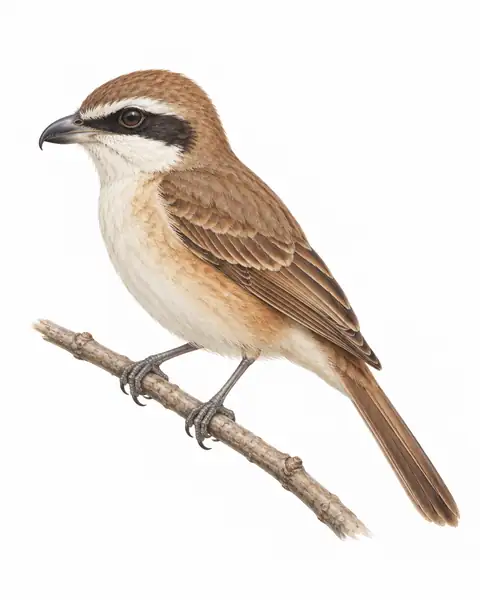 Lanius cristatus confusus — illustration
